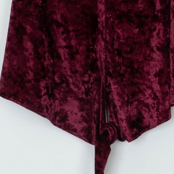 Buddy Love Womens Crushed Velvet Button Front Tank Top Size S Tie Bottom Vamp - Picture 3 of 8